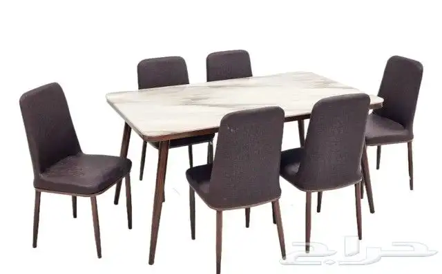 افخم طاولات طعام الخشب والرخام جودة ممتازة جديد بالكرتون 9