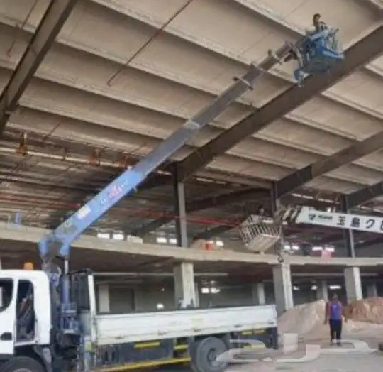 تأجير معدات روافع و كرينات وسطحات يومية او شهرفي الرياض ونقل 12