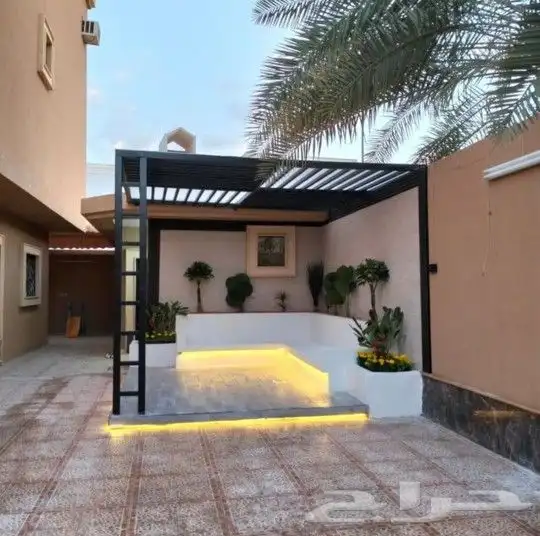 مشاتل_زراعية تنسيق_حدائق عشب_صناعي شلال جلسات مظله_برجوله 2