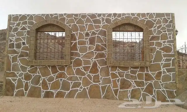 مقاول حجر طبيعي دبش بناء ربراب تلبيس ترميم ب 0
