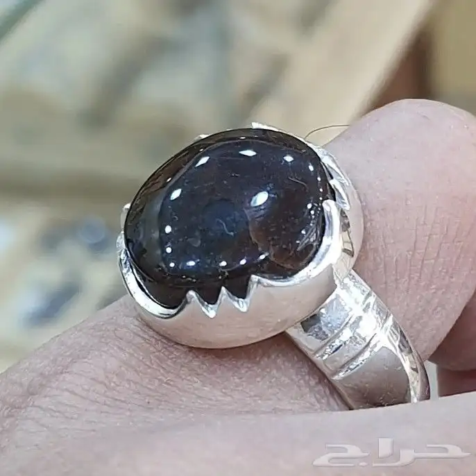 خاتم عقيق يماني تمري مزعفر 4