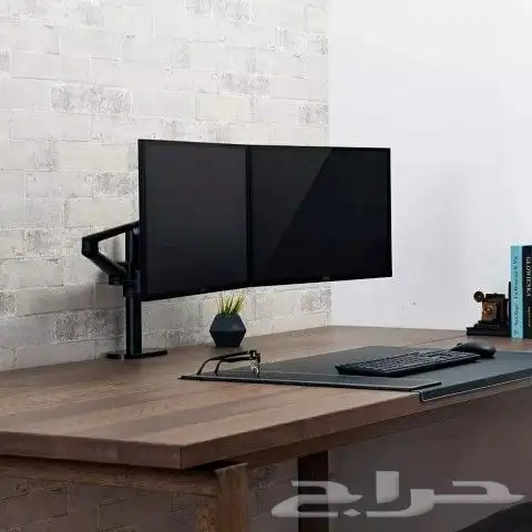 حامل شاشة كمبيوتر مزدوج وفردي الموصفات  راس يتميز بدوران 4