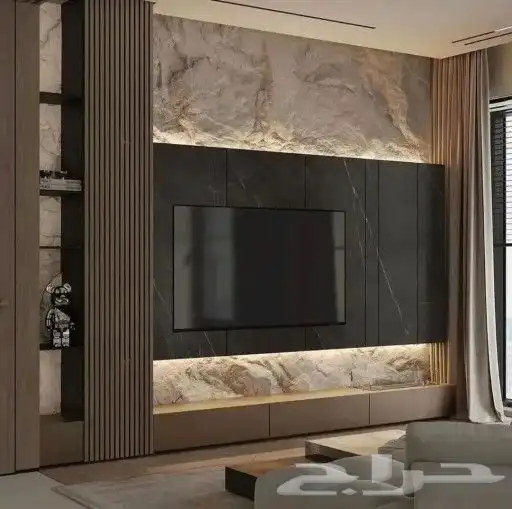 ديكور شاشه وبديل الرخام وبديل الخشب 2