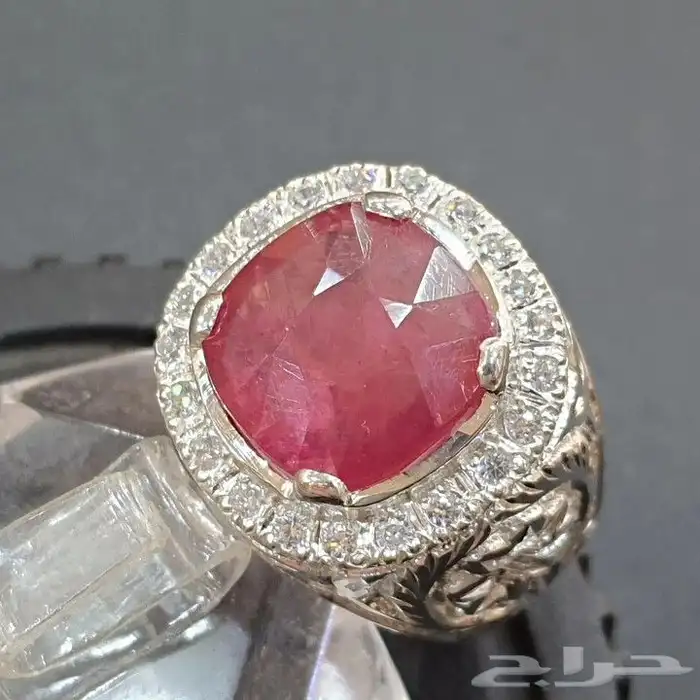 خاتم ياقوت افريقي طبيعي فاخره 3