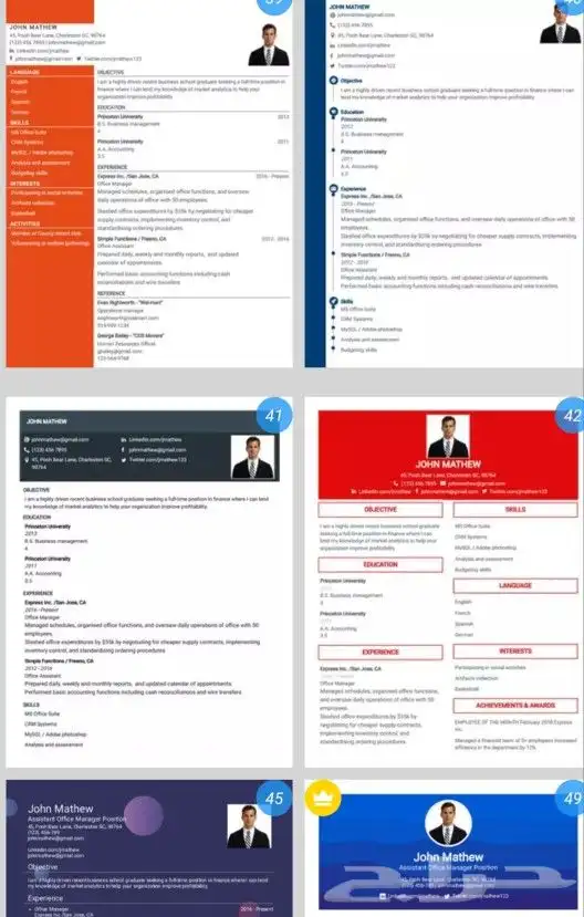 تصميم سيرة ذاتية احترافية CV 1