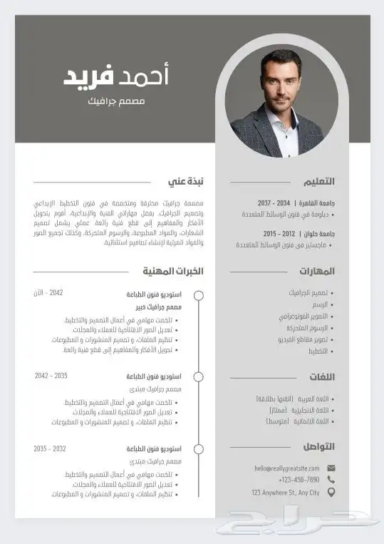 تصميم سيرة ذاتية احترافية CV 3