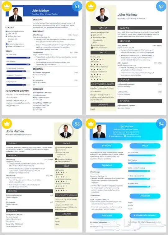 تصميم سيرة ذاتية احترافية CV 2