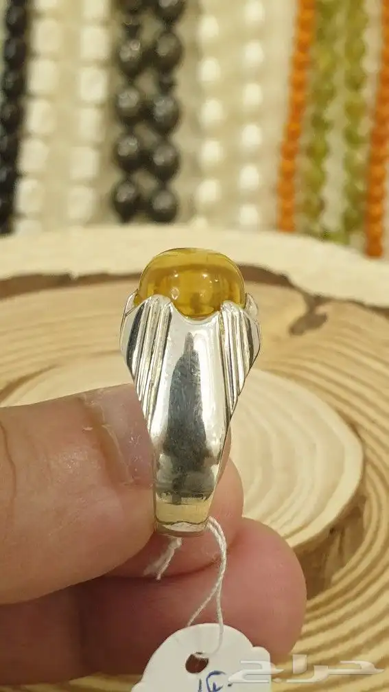 خاتم توباز اصفر نوادر 5