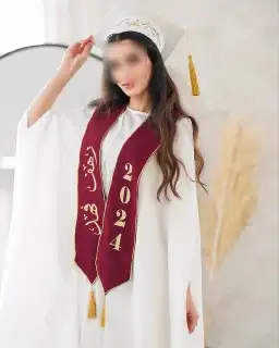 عبايات تخرج حسب الطلب وشاحة تخرج 0
