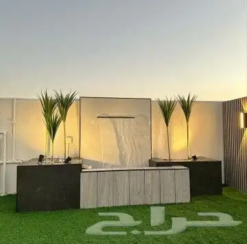 عمل شلال صناعي تكلفه معقوله جدا عمل نافوره مضيئه 4