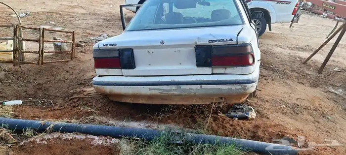 للبيع كورلا موديل 90 مصدومه مسقطة لوحاتها موقعها وادي الدوسر 0