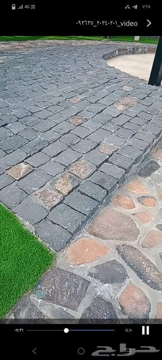 حجر نهري بااحجامه ممرات رباريب استراحات بطحاء رياض ردميات 2