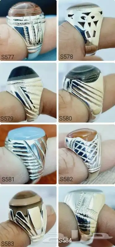 خواتم فضه رجالي عيار 925تفصيل حسب الطلب 4