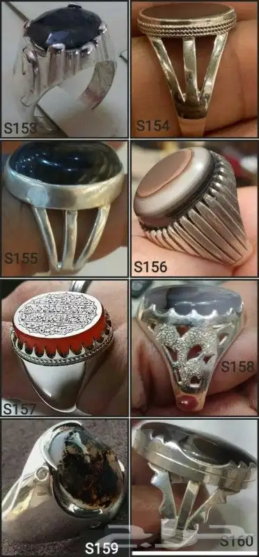 خواتم فضه رجالي عيار 925تفصيل حسب الطلب 1