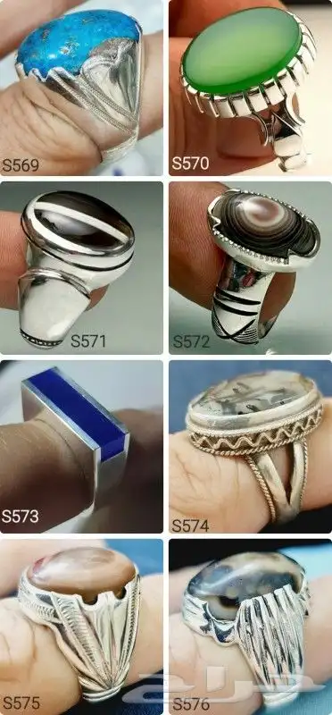 خواتم فضه رجالي عيار 925تفصيل حسب الطلب 6