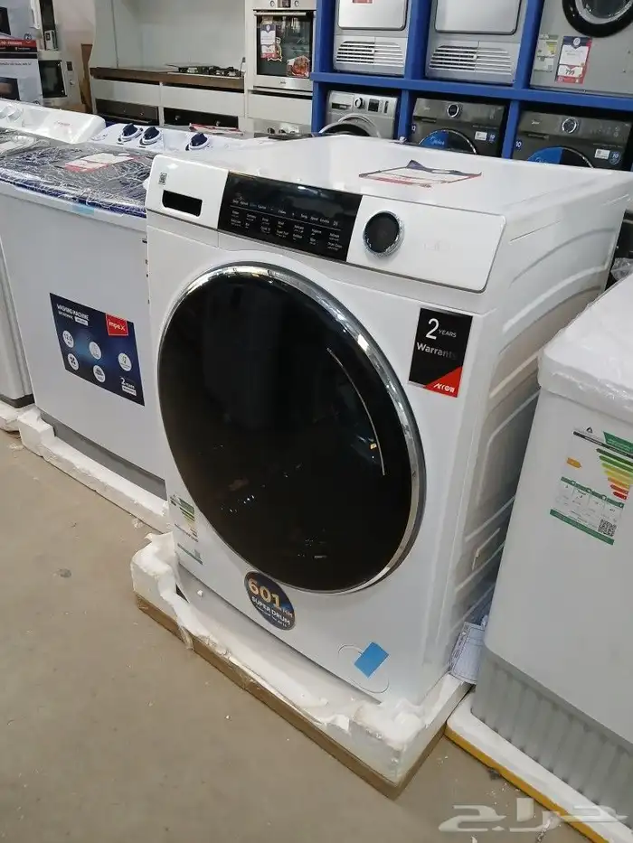 ارو غسالة تحميل امامي 15 كيلوجرام  ابيض تعبئة أمامية غساله 9