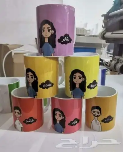 مطبعة طباعة أكواب كرتون وبلاستيك وبورسلان ورقية دبل وسنغل 7