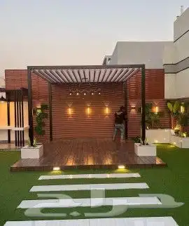 مظلات جلسات عشب صناعي منسق حدائق 8