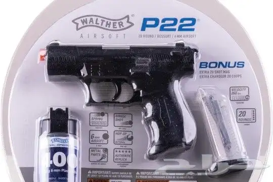 مسدس p22 ايرسوفت هوائي خرز 6 مل صناعه كوريه قوي جدا 1