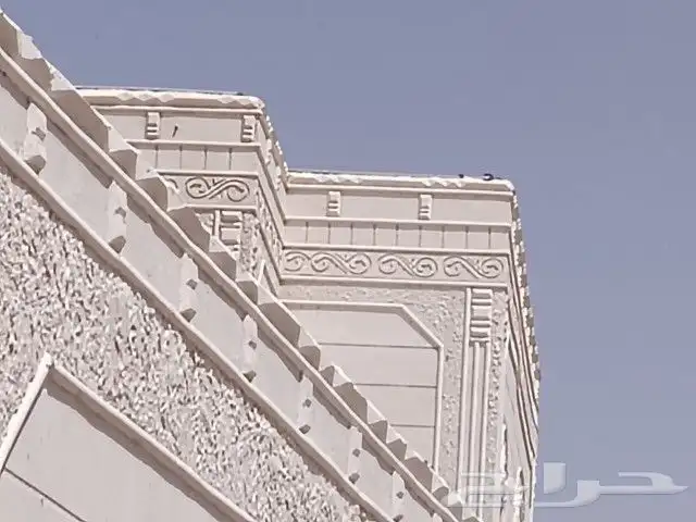 ديكورات خارجيه بطحاء الرياض واسمنت ابيض 8