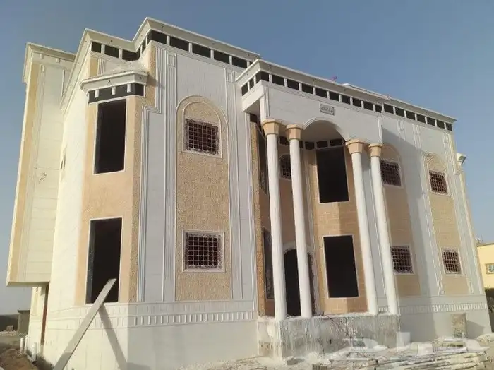 ديكورات خارجيه بطحاء الرياض واسمنت ابيض 6