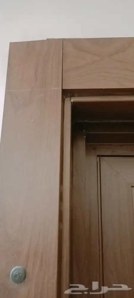 Aluminum door with wooden color 1