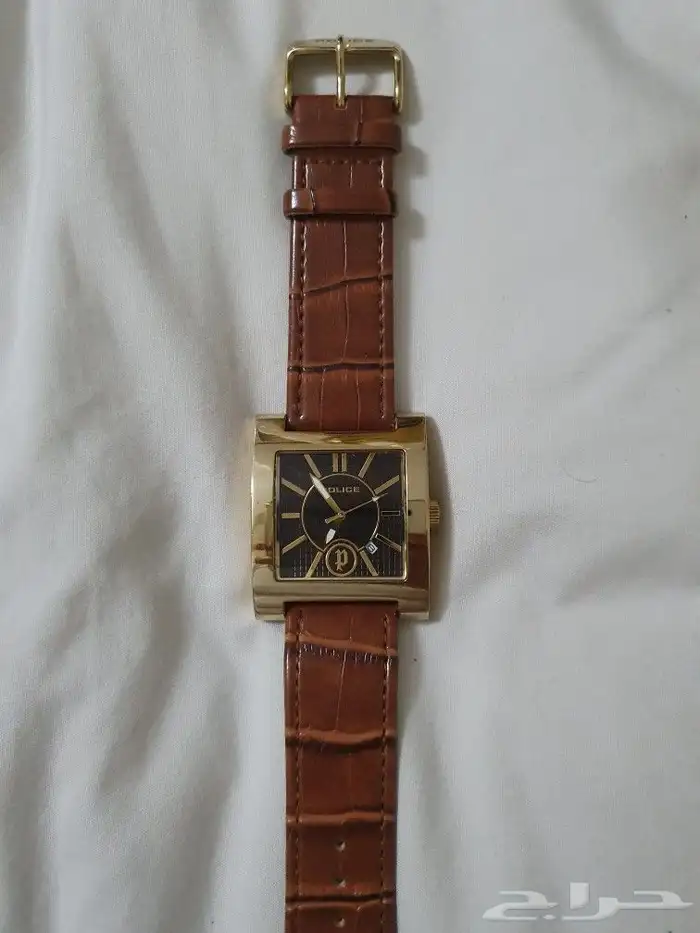 ساعه بوليس أصلي رجاليه شبه الجديد الحجم الكبير 0