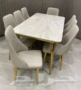 أجمل طاولات طعام الرخام والخشب والزجاج جودة ممتازة جديدة 8