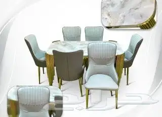 أجمل طاولات طعام الرخام والخشب والزجاج جودة ممتازة جديدة 21