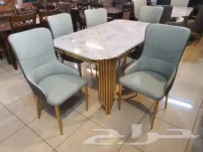 أجمل طاولات طعام الرخام والخشب والزجاج جودة ممتازة جديدة 25