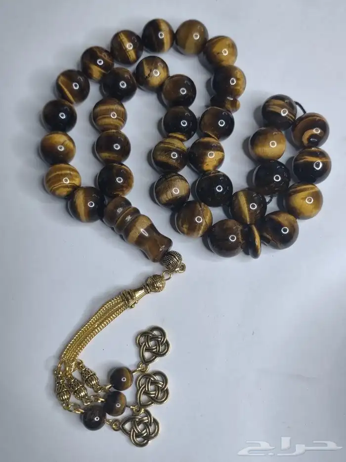 سبحة عين النمر 33 و 66 و99 خرزه حجم راهي 6