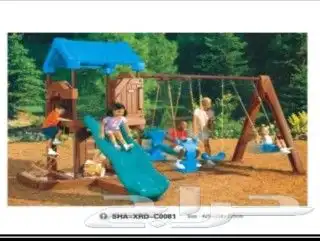 مراجيح حدائق خارجية للكبار والصغار جودة عالية جديد بالكرتون 3