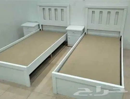 متوفر لدينا   سرير خشب نفر واحد مقاس 90 190  سرير نفر ونص مق 2