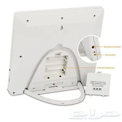 ساعة الأذان الذكية جدارية ومكتب تعمل شحن USB أو بطارية 4