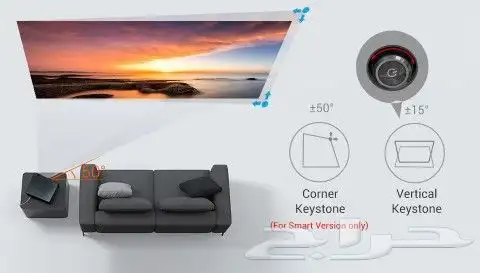 بروجكتر ذكي FHD 1080 اندرويد اخر اصدار 7000 شمعة للمقاهي 4