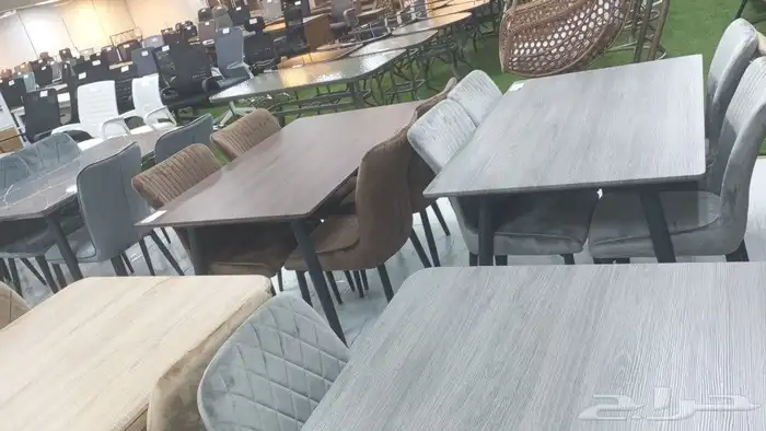 طاولات طعام رخام وخشب 7
