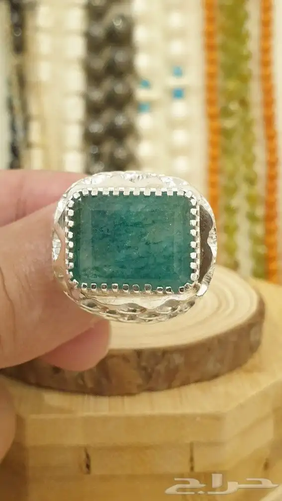 خاتم زمرد طبيعي 6