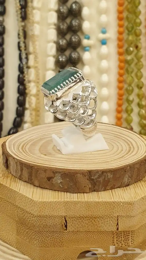 خاتم زمرد طبيعي 3