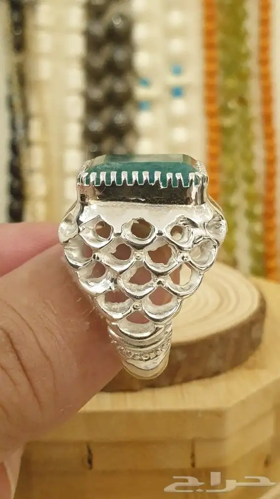 خاتم زمرد طبيعي 5