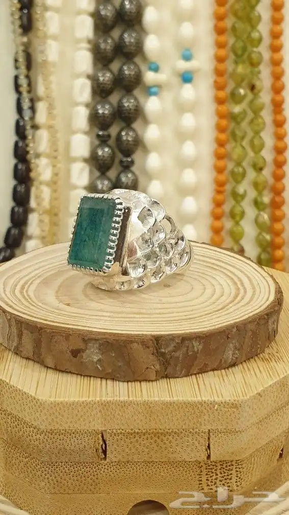 خاتم زمرد طبيعي 1