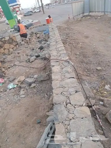 تلبيس حجر ورصف اراضي جميع اشكال الحجر 8