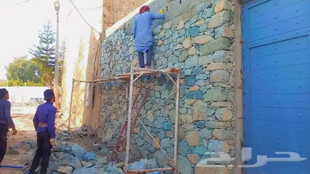 تلبيس حجر ورصف اراضي جميع اشكال الحجر 1