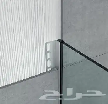 بروفايل تثبيت الزجاج و النعلة المخفية زوايا بلاط 3