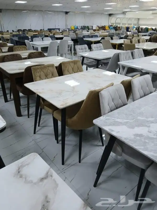 طاولات طعام رخام وخشب 4كراسي و6كراسي و8 كراسي 7