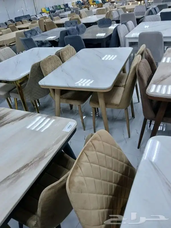 طاولات طعام رخام وخشب 4كراسي و6كراسي و8 كراسي 2