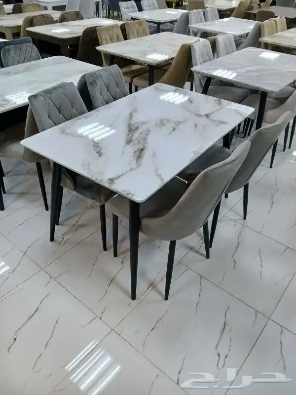 طاولات طعام رخام وخشب 4كراسي و6كراسي و8 كراسي 3