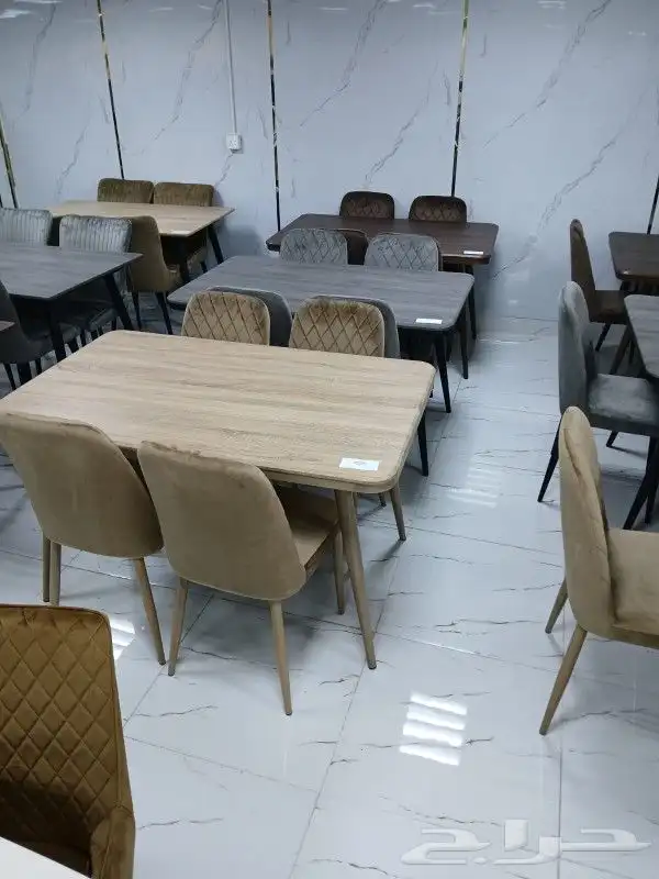 طاولات طعام رخام وخشب 4كراسي و6كراسي و8 كراسي 8