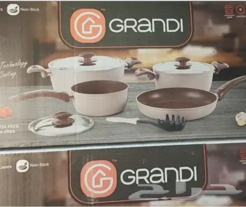 طقم قدور تيتانيوم جراندي 8 قطع من متجر اسوار العريش 0