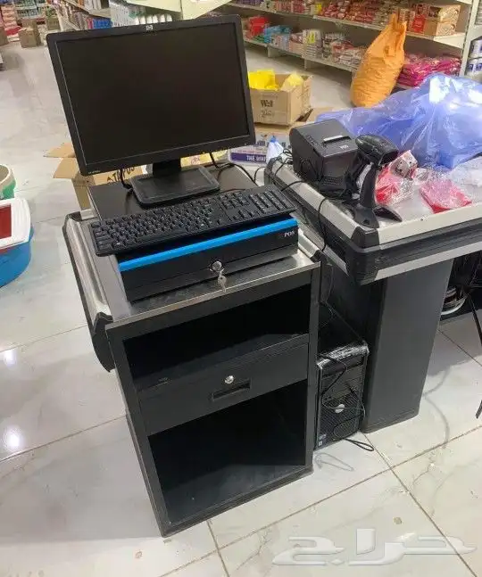 برنامج محاسبه مع الكاشير مستخدم نظيف وملحقاته 0