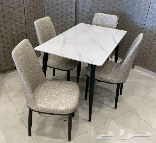 طاولات طعام 4 كراسي سيراميك 0